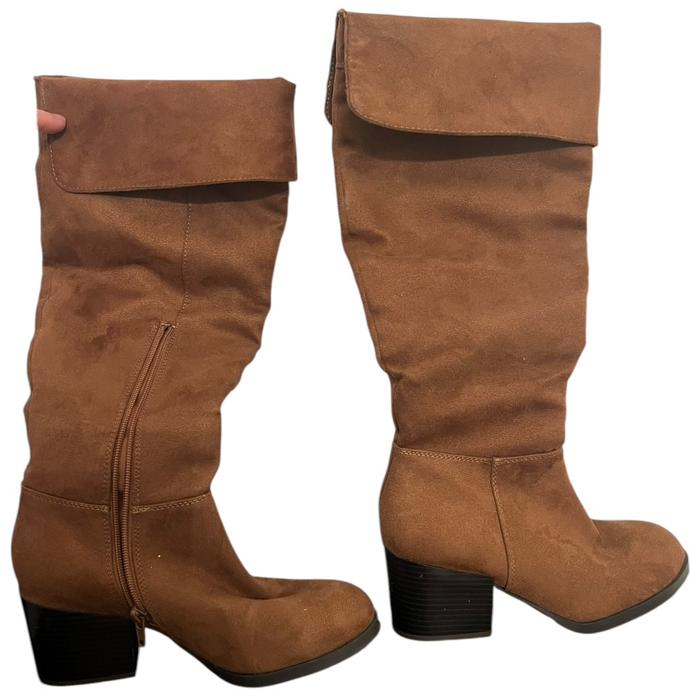 Brash Size 8 Women's Tan Knee-High Boots